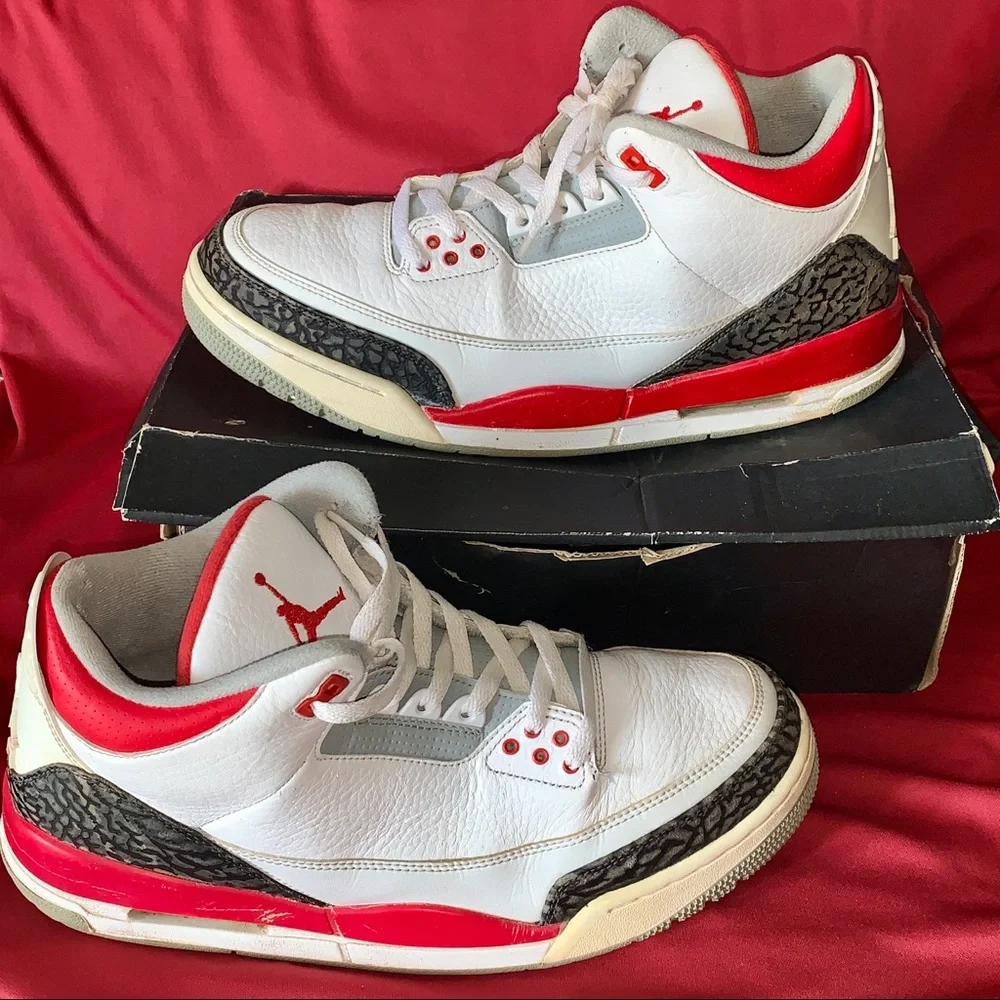 Mens Jordan Retro 3 ‘Fire Red’ (12) - Picture 1 of 6